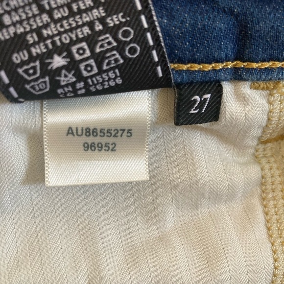 7 For All Mankind Baby Jo Cropped Trouser Jeans Avant High Rise Women's 27 - Picture 9 of 14